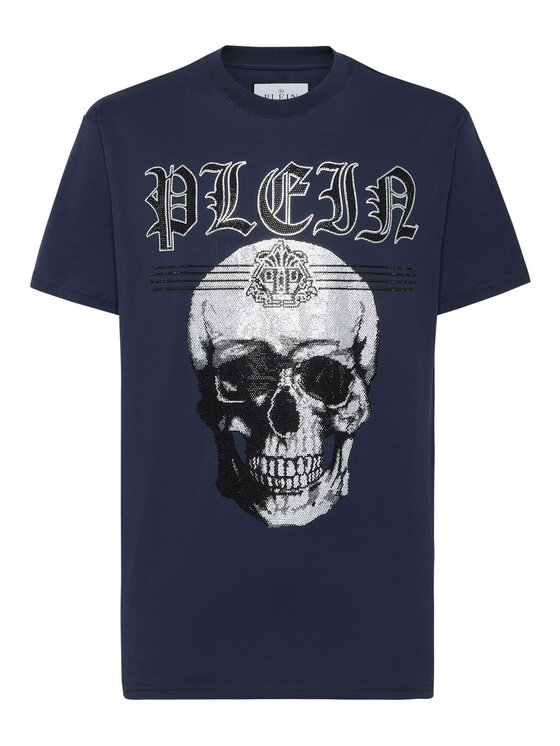 PHILIPP PLEIN PHILIPP PLEIN Tričko 9829 Modrá Regular Fit