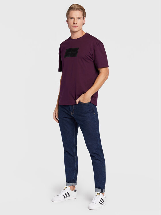 T-shirt Textured Logo Box K10K110115 Viola Relaxed...