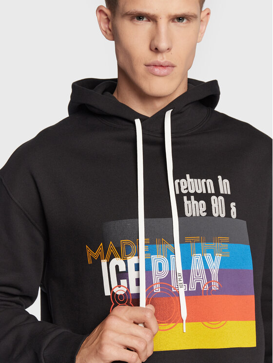 Felpa 22I U1M0 E012 P457 9000 Nero Relaxed Fit