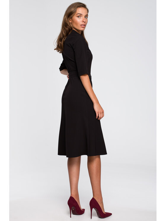 Stylove Stylove Každodenné šaty S231 Čierna Regular Fit