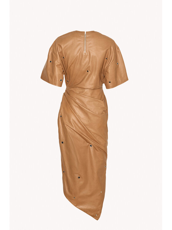 Epuzer Epuzer Vestito di pelle Embroidered leather Marrone Standard Fit