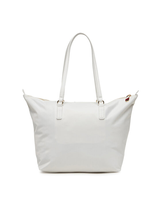 Tommy Hilfiger Tommy Hilfiger Τσάντα Poppy Tote Corp AW0AW17205 Εκρού