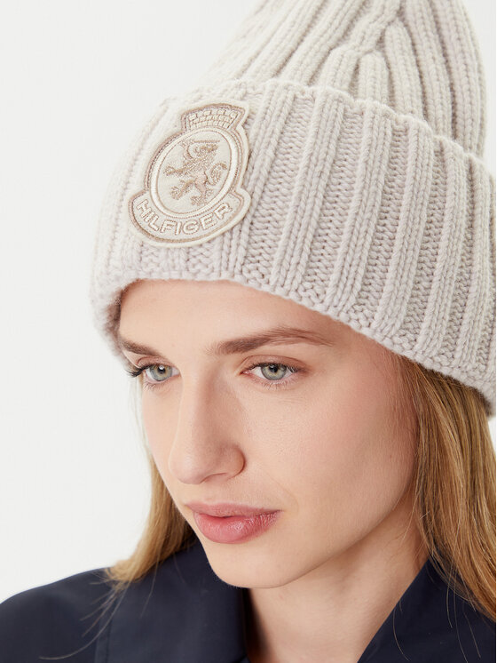 Tommy Hilfiger Tommy Hilfiger Σκούφος Th Crest Fluffy AW0AW18210 Εκρού