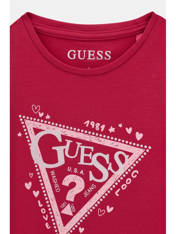 Guess Kids Guess Kids T-Shirt 184849 Różowy Classic Fit