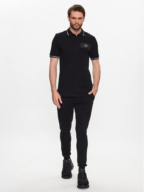 Plein Sport Plein Sport Polo SACC MTK6044 STE003N Nero Regular Fit