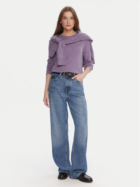Tommy Hilfiger Tommy Hilfiger Pullover WW0WW40264 Violett Regular Fit