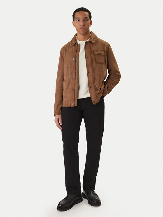 Milestone Milestone Lederjacke Elias 611613 60740 Beige Regular Fit