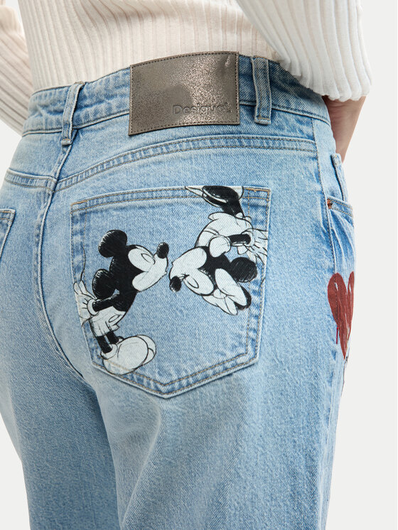Desigual Desigual Džínsy Herry 26SWDD16 Modrá Straight Fit