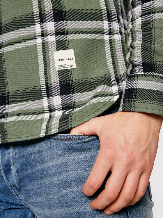 Camicia Finder 12183581 Verde Regular Fit