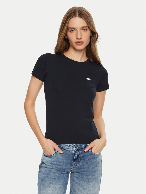 Guess Jeans Guess Jeans T-Shirt W5RI52 J1314 Tmavomodrá Slim Fit