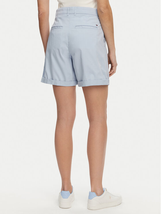 Tommy Hilfiger Tommy Hilfiger Šortky z materiálu WW0WW42457 Světle modrá Regular Fit