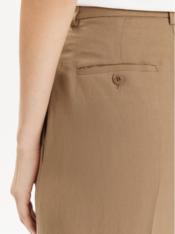 Weekend Max Mara Weekend Max Mara Spodnie materiałowe Diletta 2415131062 Brązowy Wide Leg