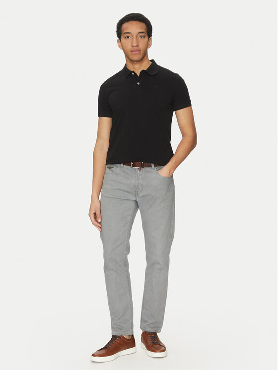 Geox Geox Polo marškinėliai M5511B T3240 F9000 Juoda Regular Fit
