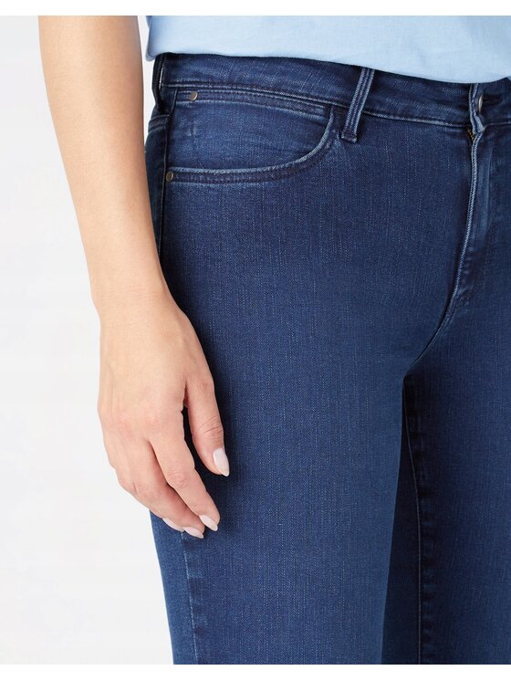Wrangler Wrangler Jeansy Skinny Niebieski Skinny Fit