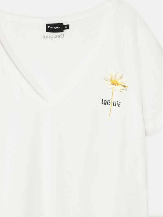 Desigual Desigual T-shirt Vini 24WWTK41 Bianco Regular Fit