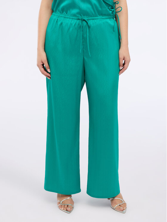 Fiorella Rubino Fiorella Rubino Pantaloni di tessuto P181T005027N024 Turchese Over Fit