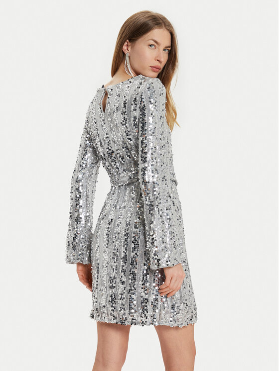 Vero Moda Vero Moda Koktejlové šaty Efa 10321447 Stříbrná Regular Fit