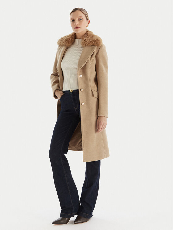 Guess Guess Демісезонний плащ W5BL25 W2672 Коричневий Regular Fit