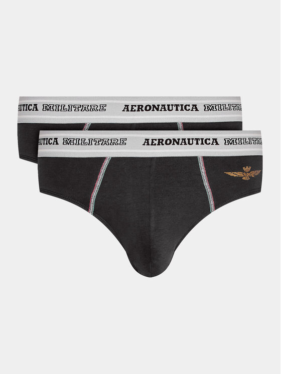 Aeronautica Militare 2 apakšbikšu pāru komplekts AM1USL002 Melns