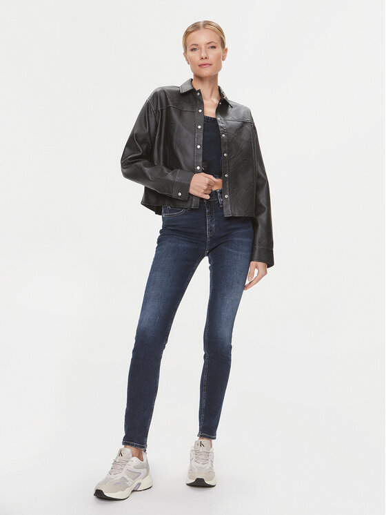 Calvin Klein Jeans Calvin Klein Jeans Jeans hlače J20J222445 Mornarsko modra Skinny Fit