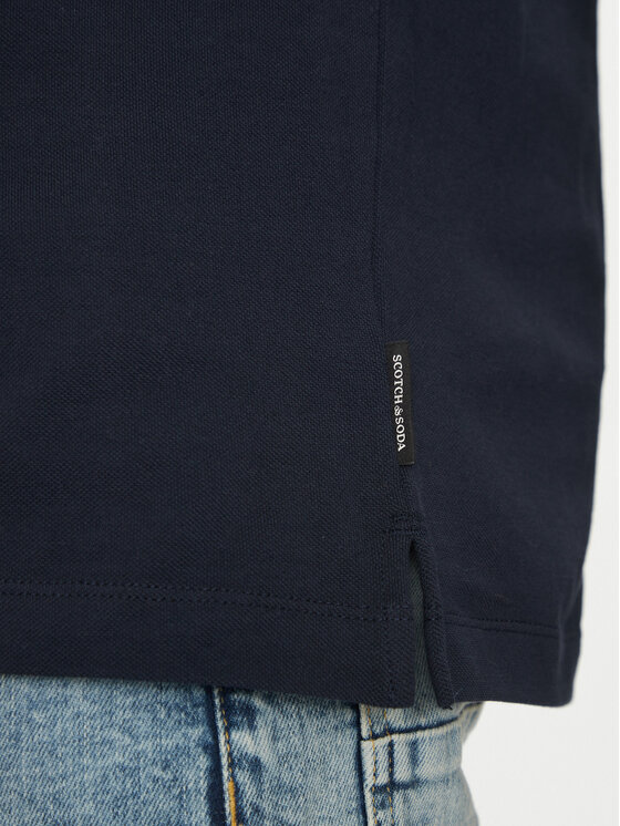 Scotch & Soda Scotch & Soda Polo 179201 Granatowy Regular Fit