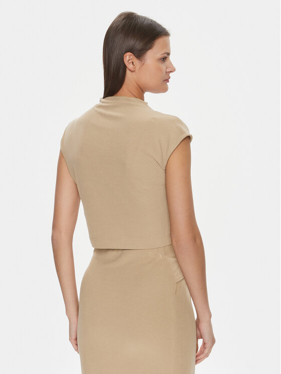 Guess Guess Blusa W4RP40 KAQL2 Beige Slim Fit