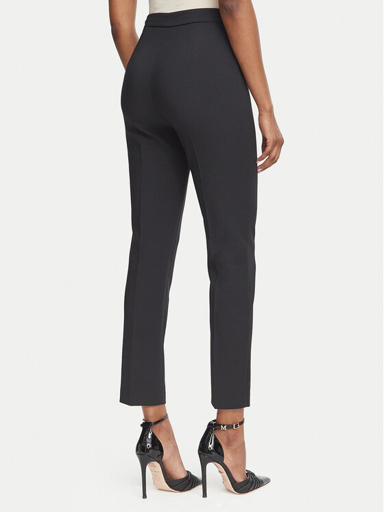 Elisabetta Franchi Elisabetta Franchi Riidest püksid PA-195-66E2-V320 Must Slim Fit