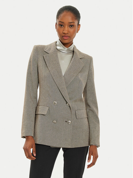 Marella Marella Giacca da abito Nodo 2423046082 Marrone Regular Fit