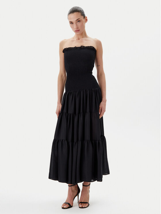 Eleh Večerné šaty ESS250137 Čierna Regular Fit