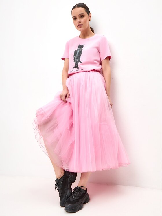 CAT by maniita lacitta CAT by maniita lacitta Spódnica midi Women's skirt Princess Różowy Regular Fit