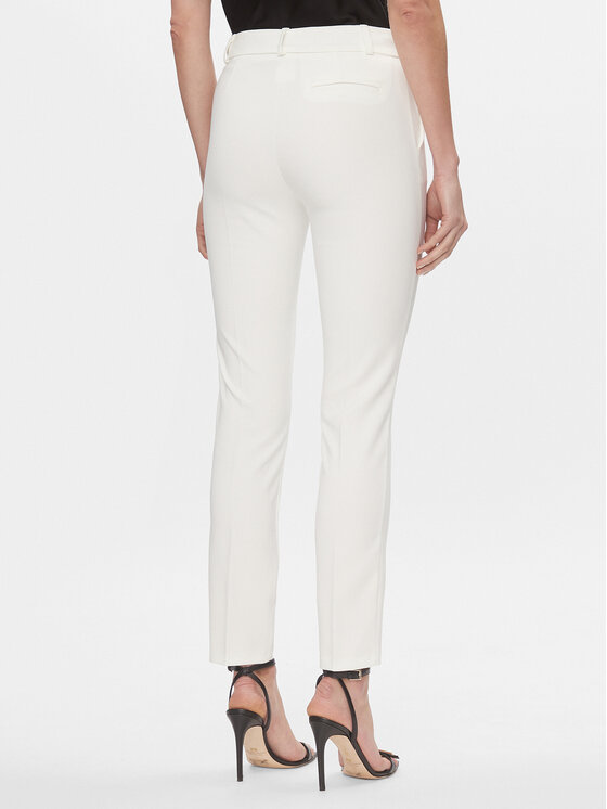 Rinascimento Rinascimento Pantaloni di tessuto CFC0117747003 Bianco Regular Fit