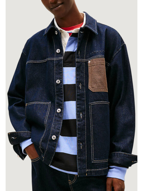 Tommy Jeans Tommy Jeans Giacca di pelle DM0DM22419 Blu Casual Fit