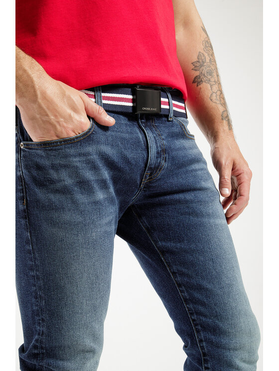 Cross Jeans Cross Jeans Pasek Męski 0563K-554 Granatowy