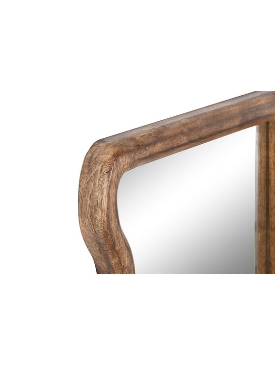 MIAhome MIAhome Lustro drewniane Wave 100 cm Brązowy