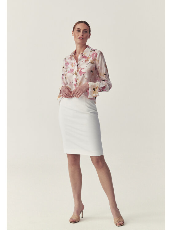TATUUM TATUUM Midi sukňa MONITA 1 Biela Flare Fit