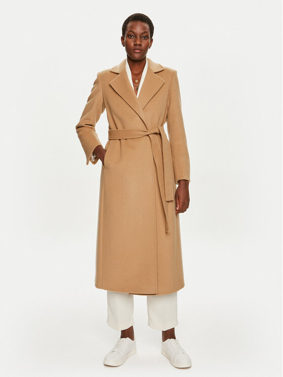 MAX&Co. MAX&Co. Вовняне пальто Longrun 2428016034200 Бежевий Regular Fit