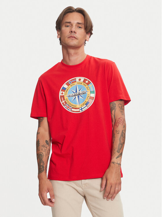 Napapijri Napapijri T-shirt S-Dorees NP0A4IBE Crvena Regular Fit