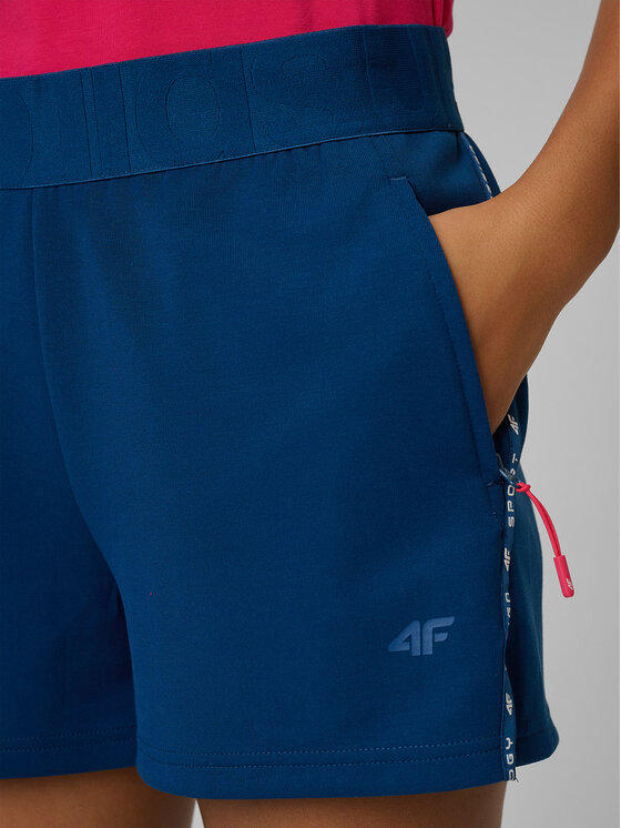 4F 4F Szorty sportowe COZY Turkusowy Slim Fit