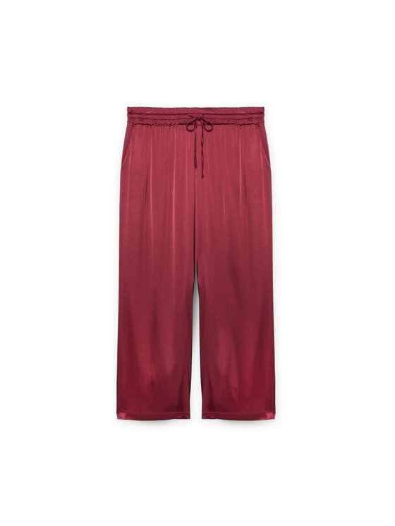 Fiorella Rubino Fiorella Rubino Spodnie materiałowe P092L002268N016 Bordowy Over Fit