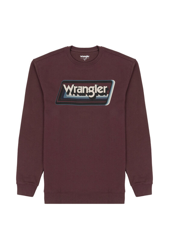 Wrangler Wrangler Bluza GRAPHIC CREW Brązowy Regular Fit