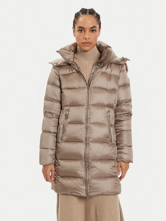 Bomboogie Bomboogie Пухено яке CW636LTDLC4 Кафяв Regular Fit