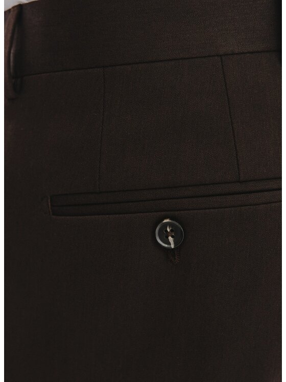 Pako Lorente Pako Lorente Spodnie garniturowe P25WF-6G-012 Brązowy Slim Fit
