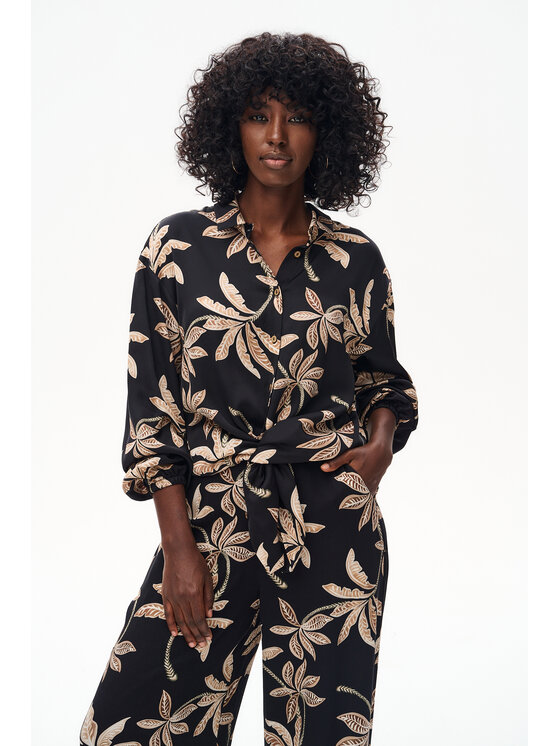 blue shadow blue shadow Koszula Bomi Czarny Regular Fit