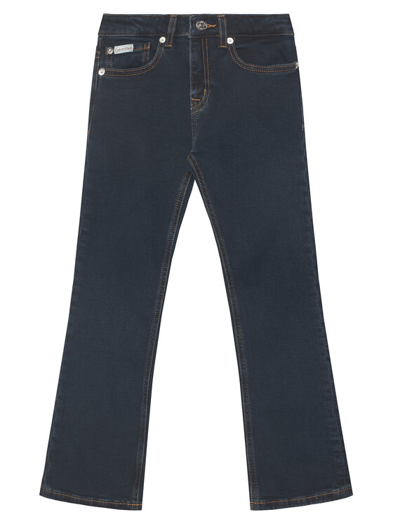 Calvin Klein Jeans Blugi Essential LVCKSJC03G Negru Flare Fit