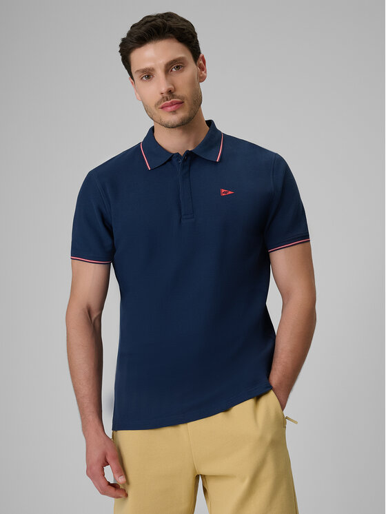 4F 4F Polo LAKESIDE ESCAPE Granatowy Regular Fit