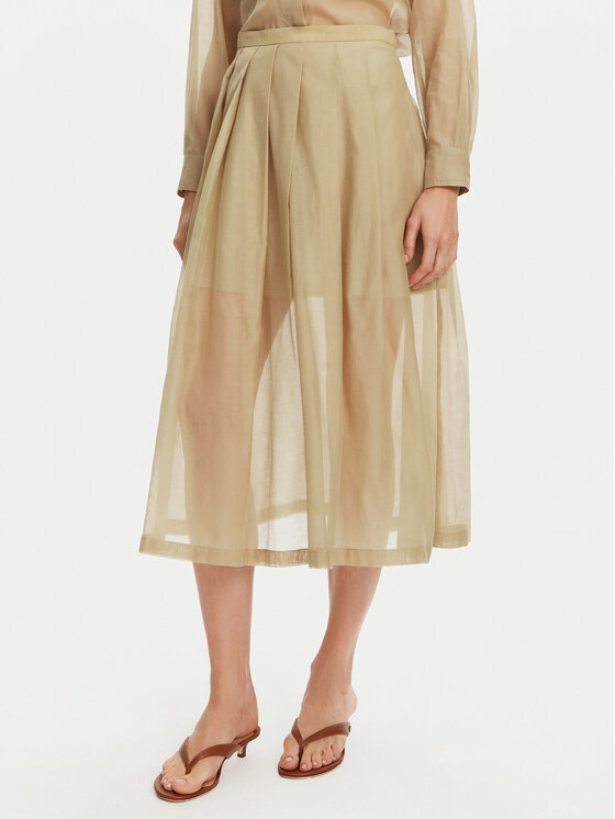 Marella Marella Gonna a trapezio Cubano 2513101015 Beige Regular Fit