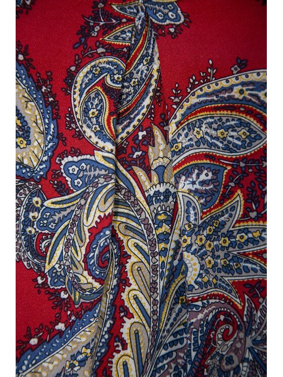 QUIOSQUE QUIOSQUE Blúzka DECO PAISLAY SHIRT Červená Regular Fit