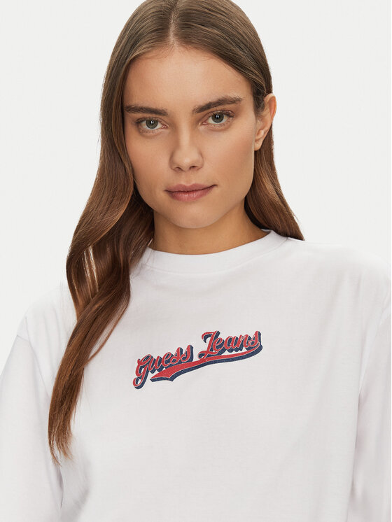 Guess Jeans Guess Jeans T-särk W5GI29 K8HM0 Valge Regular Fit