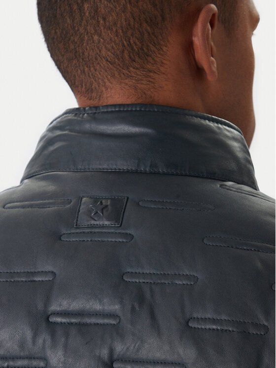 Milestone Milestone Μπουφάν δερμάτινο MS Alonso 5310196 0715 Μαύρο Regular Fit