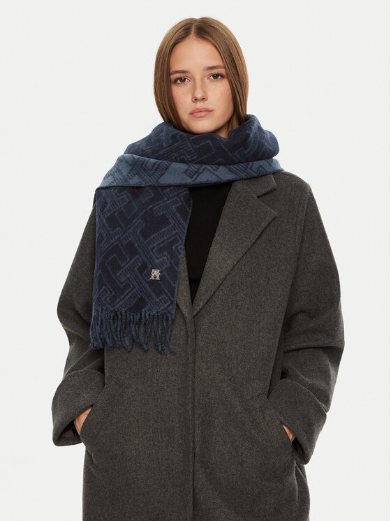 Tommy Hilfiger Šál AW0AW16650 Tmavomodrá